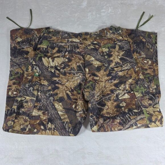 Mossy Oak Forest Floor Camo Hunting Cargo Pants Large Adj Waist Tie Ankle USA - Picture 6 of 11